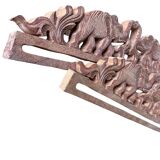 Frontons sculptés en bois Bali avec des éléphants