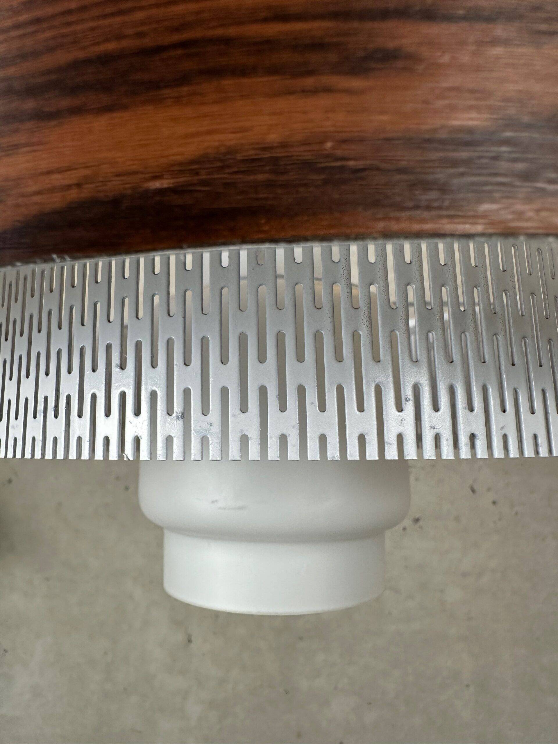 Vintage pendant lamp – metal and opaline