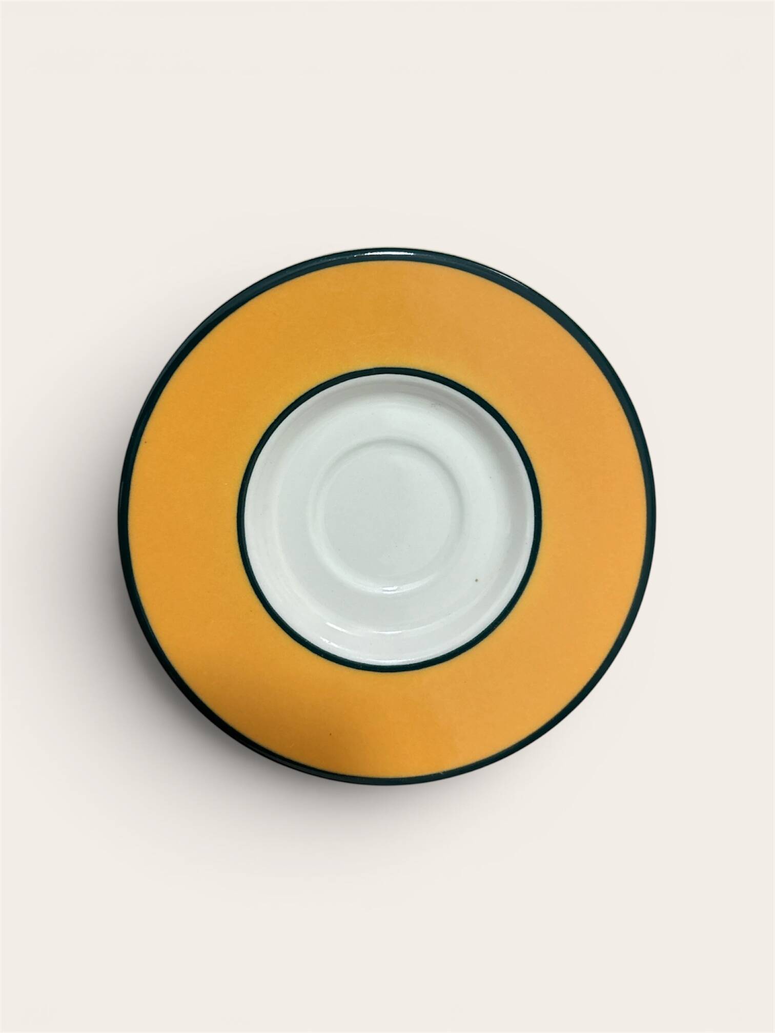 Vintage Pagnossin cup and saucer – Sun yellow on