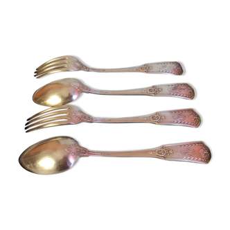 SFAM monogram cutlery in silver metal