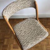 Chair 1960 wool and light wood