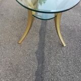 Vintage bronze and glass coffee table