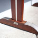 30s bistro table in wood and aluminum