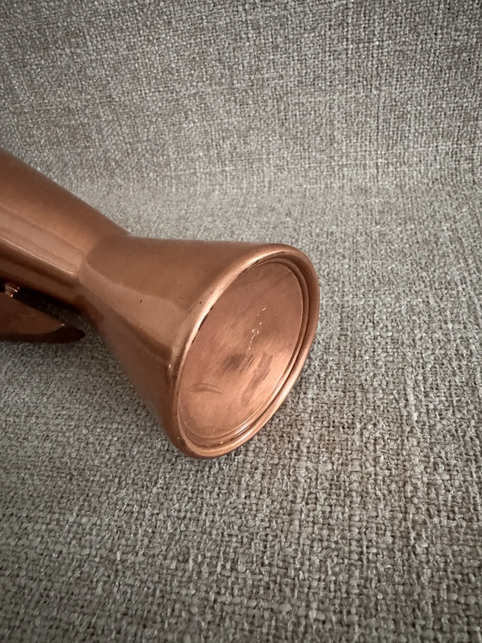 Dahlmann vase in copper, mid-century modern Scandinavian from the 50s/60s.