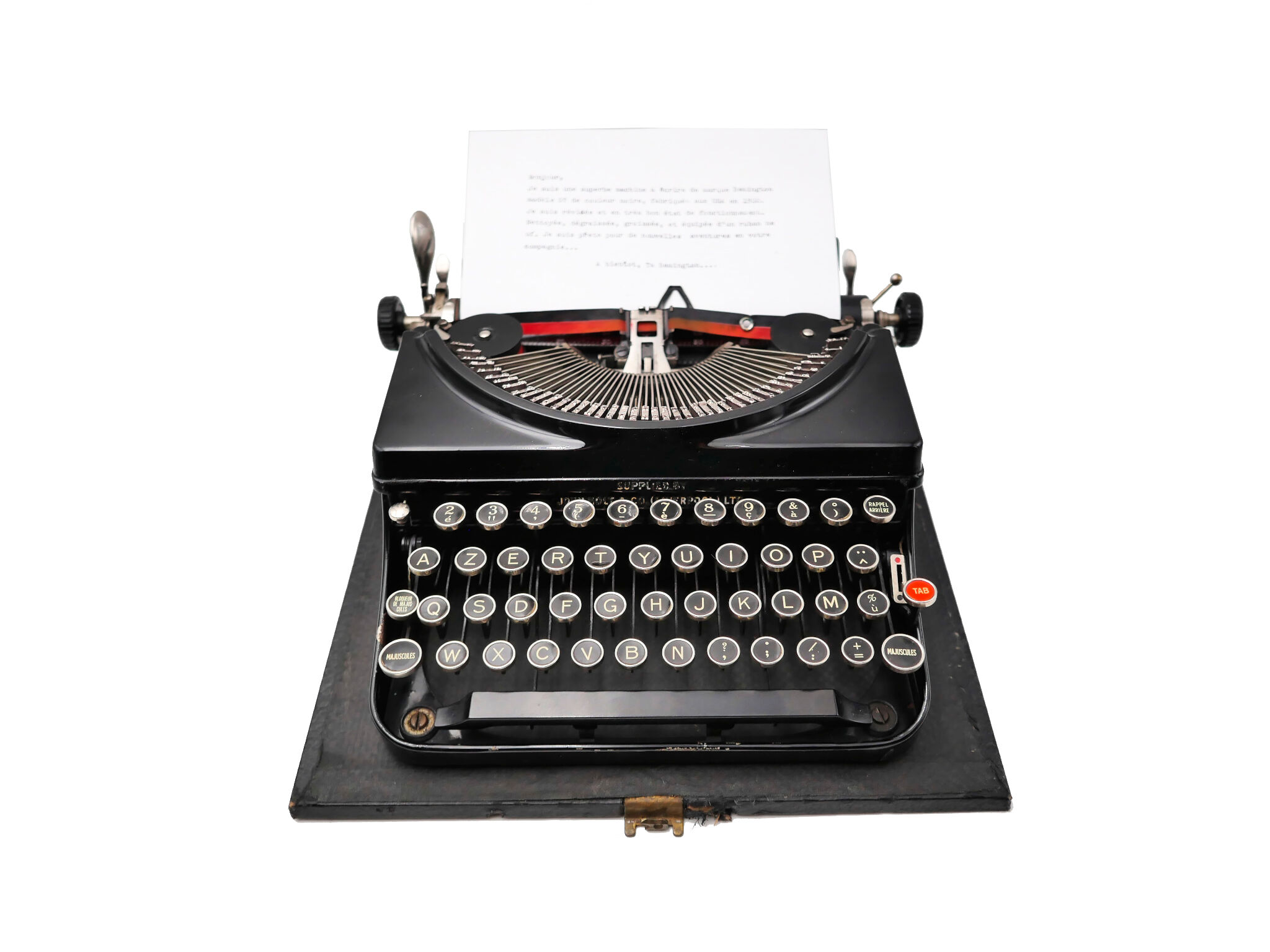 Typewriter Remington model 5T black usa revised ribbon new