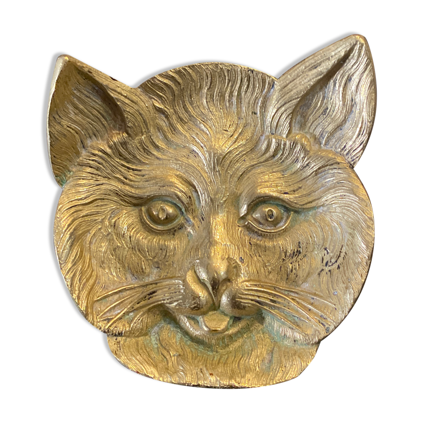 Brass cat's head