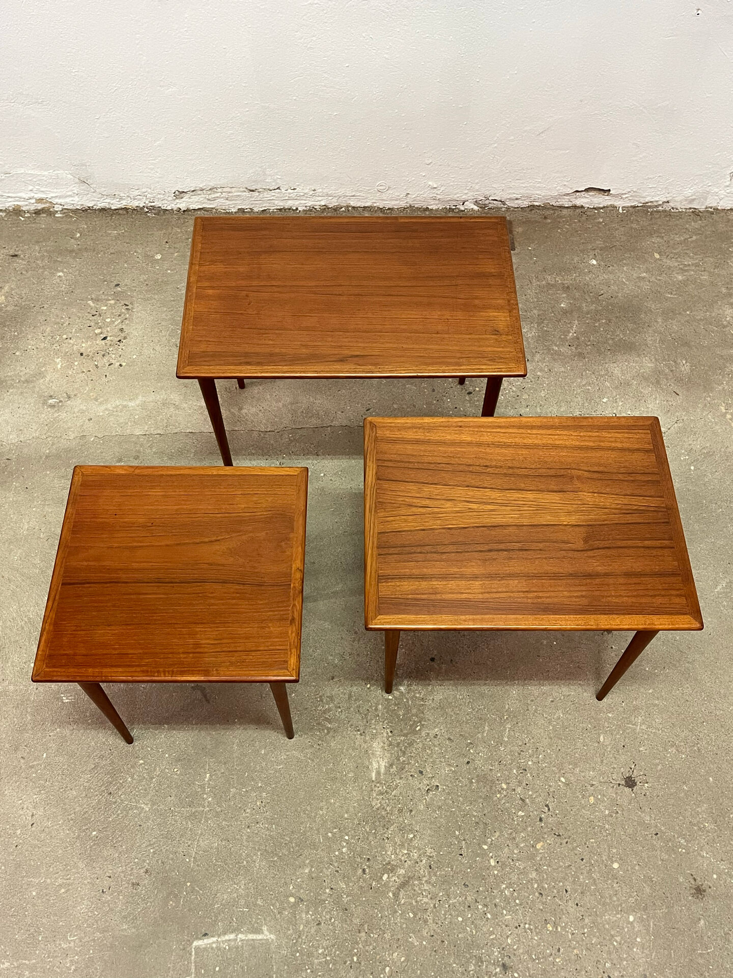 Danish nesting tables in teak
