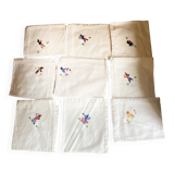 Serviettes de table brodées