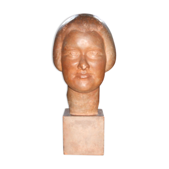 Bust art deco terracotta