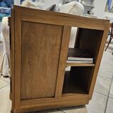 Meuble bout de canapé droit gauche -bois massif merisier- Art Déco