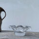 Bougeoir en cristal chauffe plat en verre Cristallerie Lorraine
