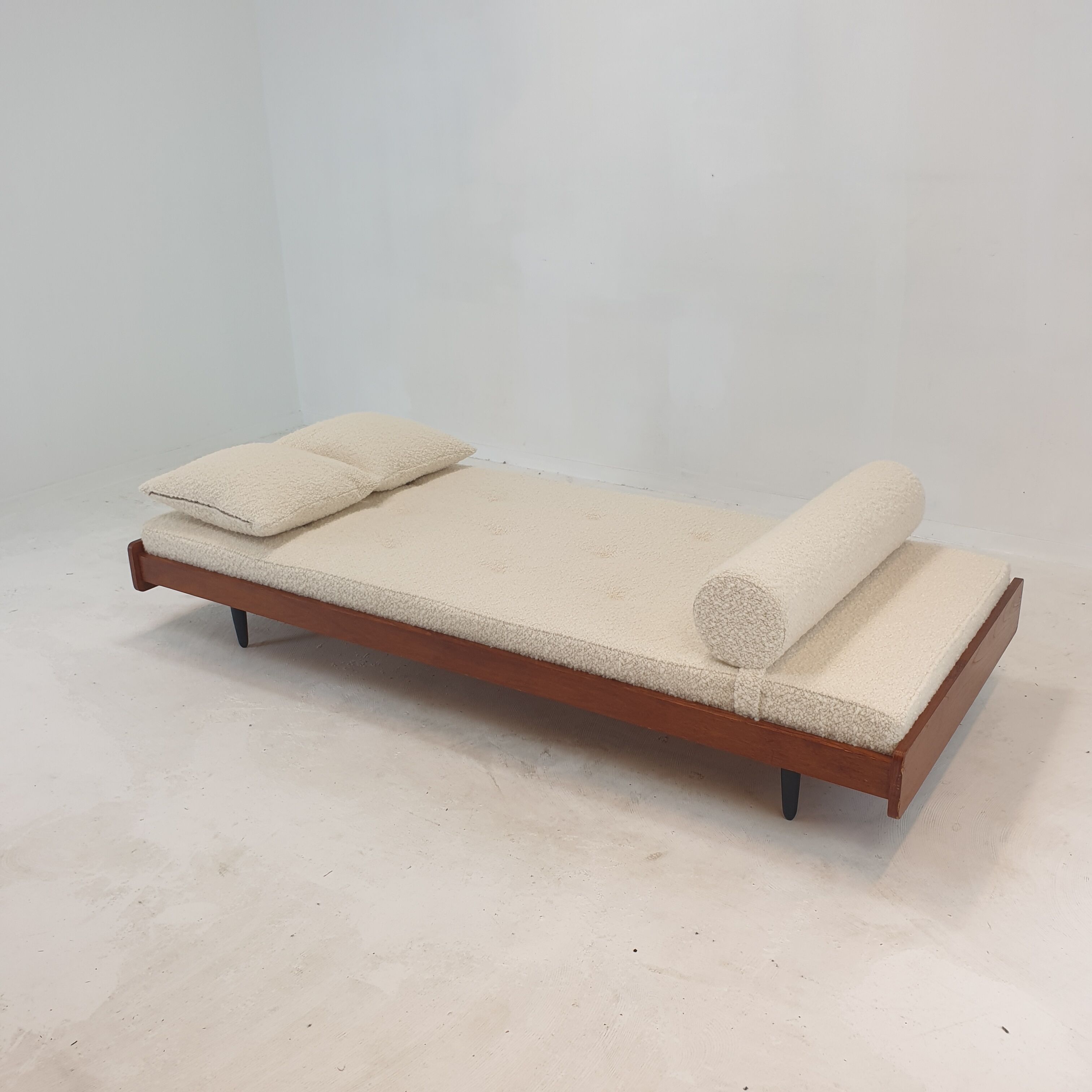 Teak Daybed with Cushions and Bolster, 1960s