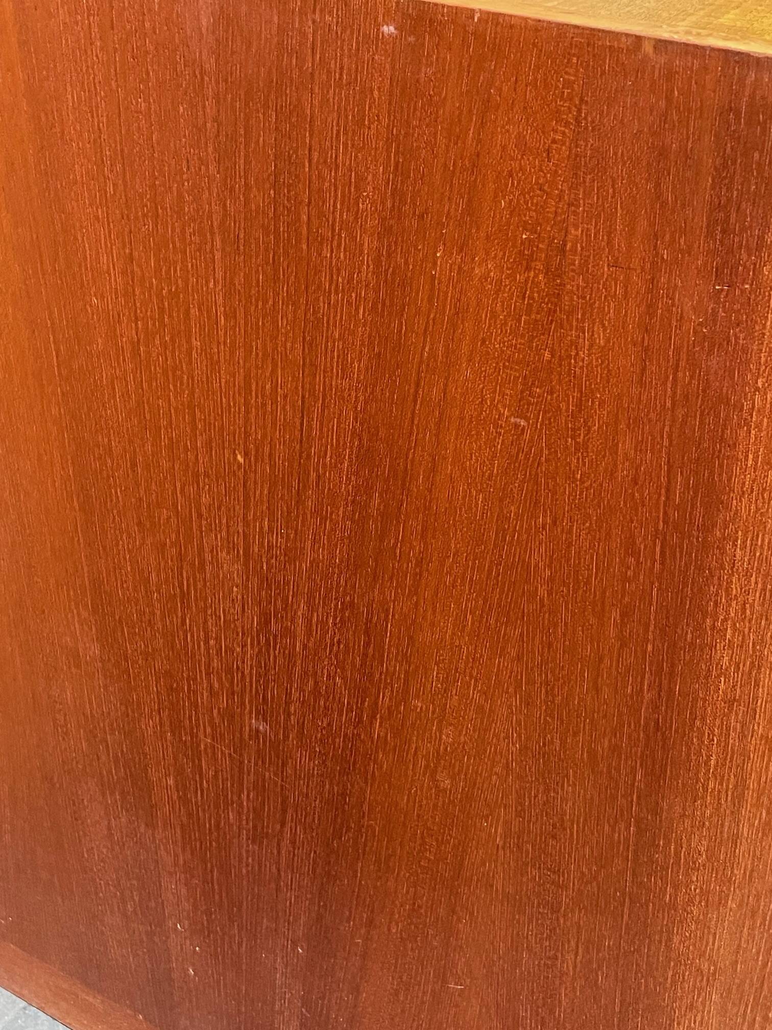Commode bibliothèque bar scandinave en teck vintage années 60