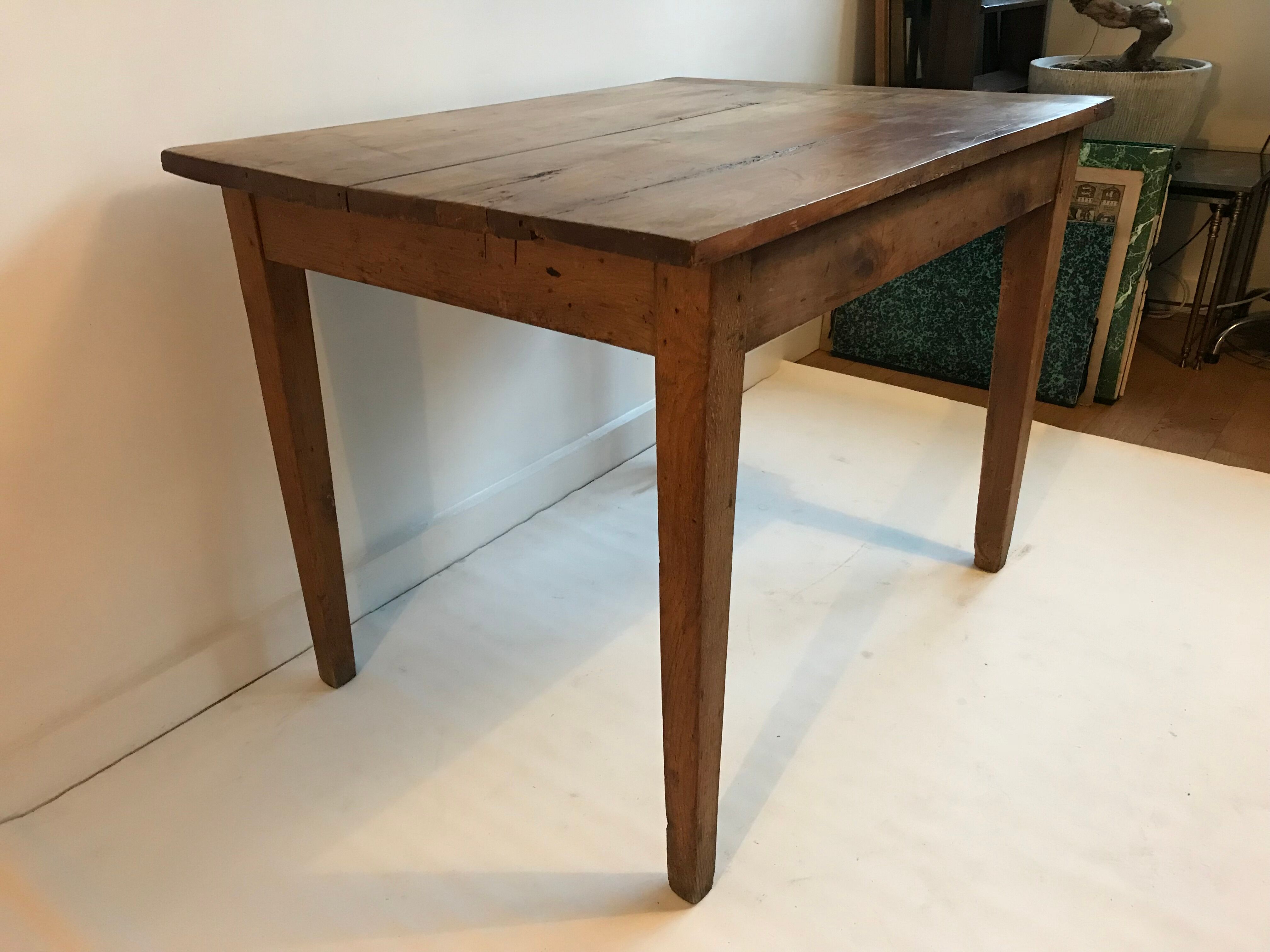 Massive wooden farm table