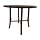 Roundtable in rattan and glass
