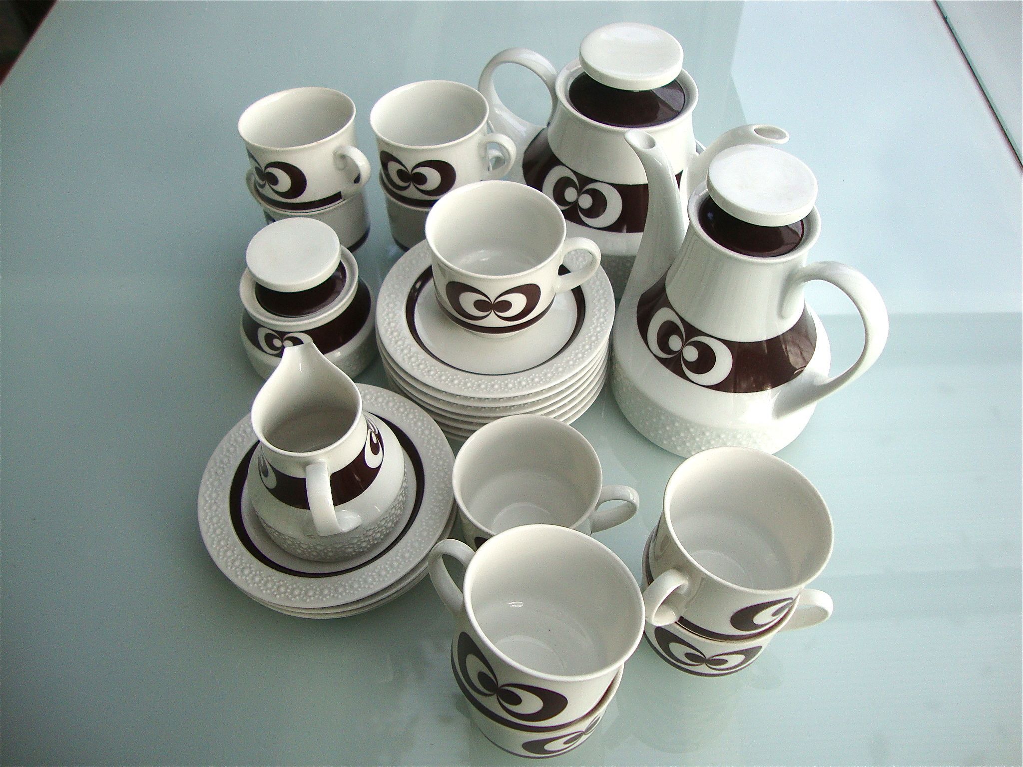 Tea and coffee service for 10 people Scherzer Bavaria 70s