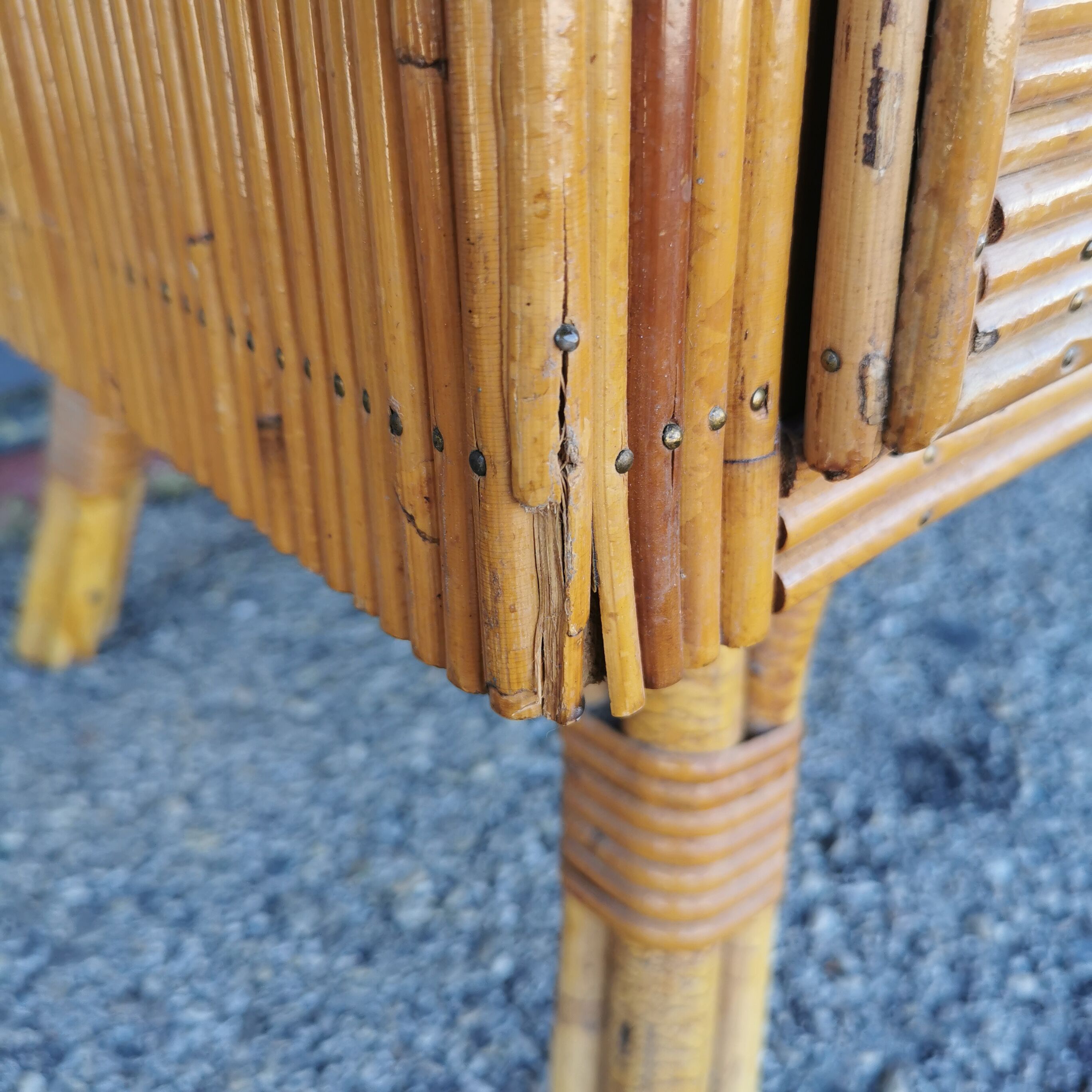 Rattan chest of drawers from the 50s