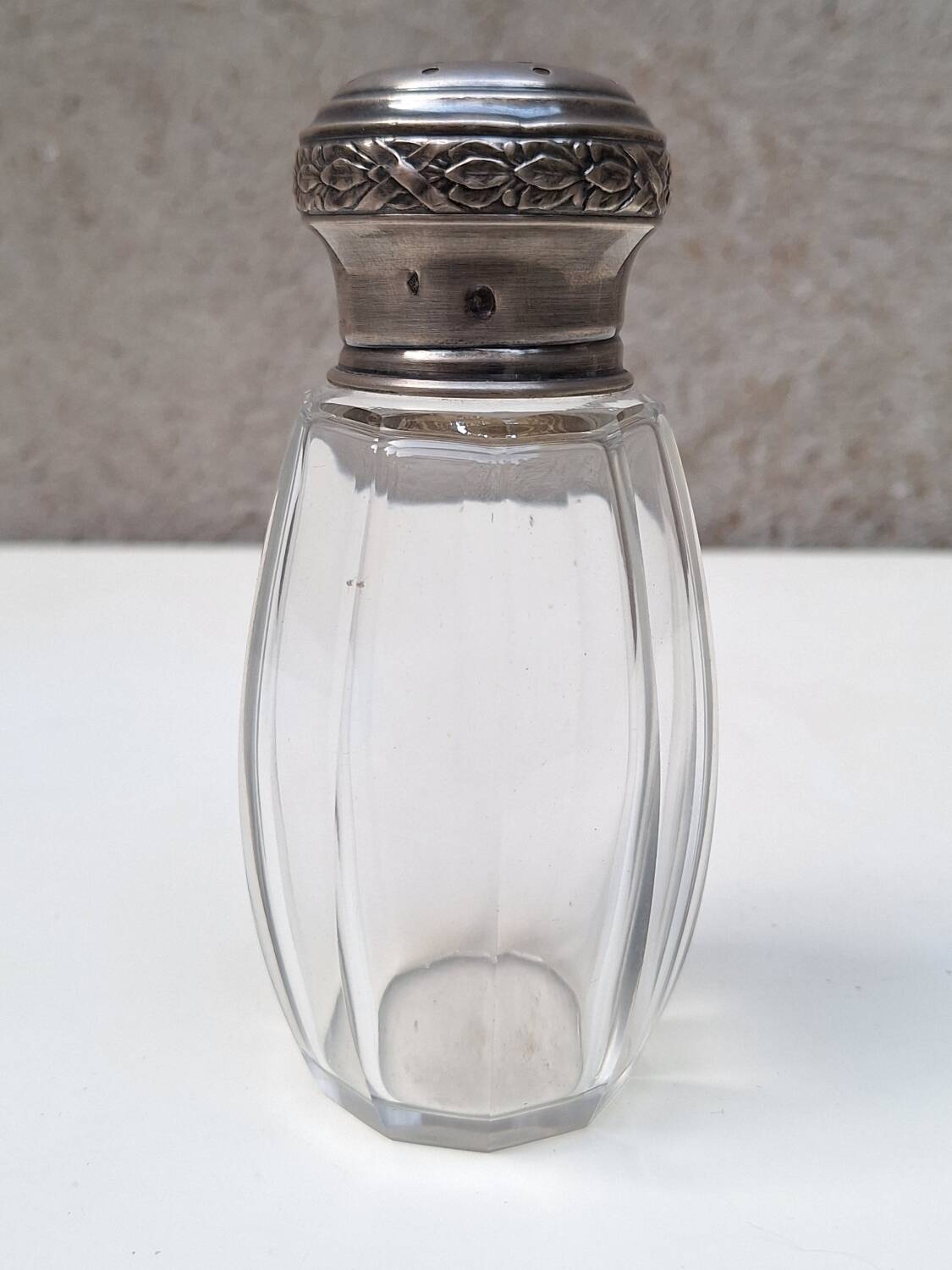 Crystal and silver shaker