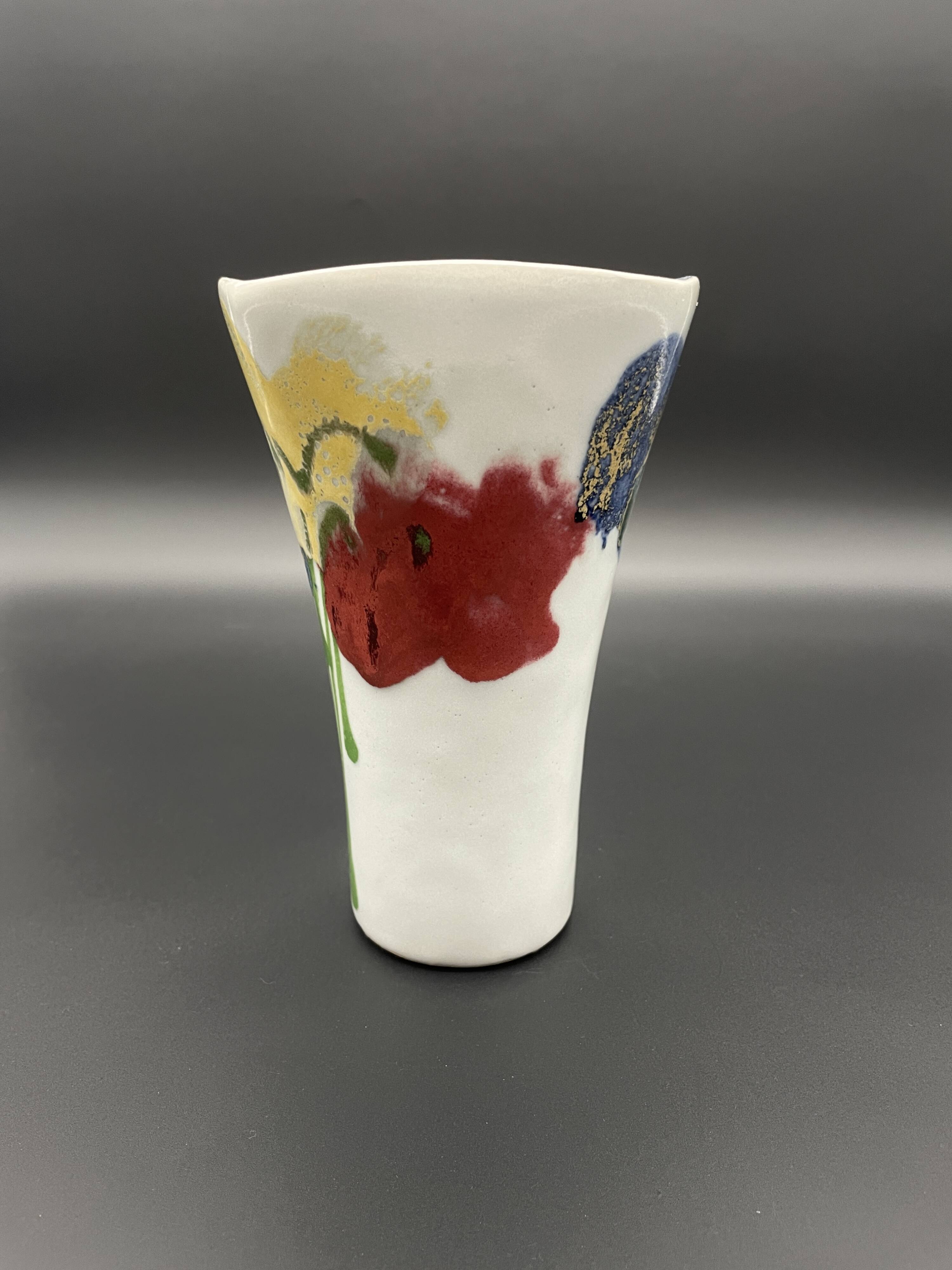 Poppy vase by Janice Tchalenko for Dartington Pottery, 1980s.