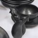 Service de table Ceramony Vallauris en faience noir mat 1950 - 38 pièces
