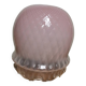Globe de lampe abat jour méduse en verre moulé vintage rose pastel motif suspension baladeuse
