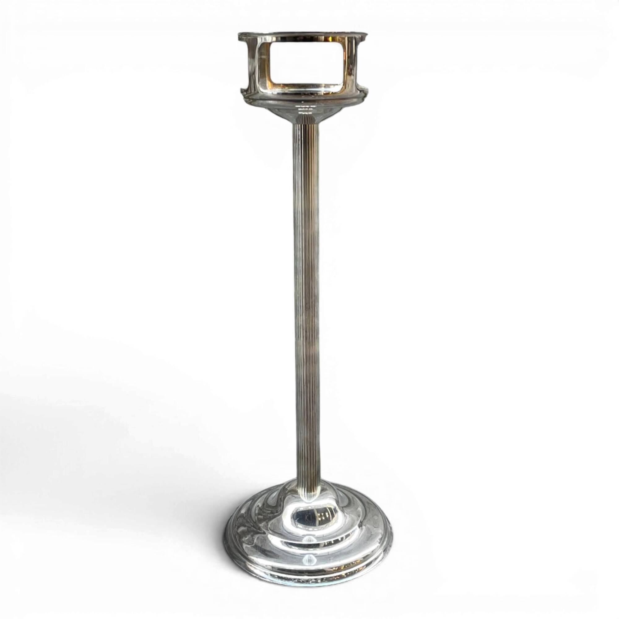 Column for bucket holder in silver-plated metal European craftsmanship