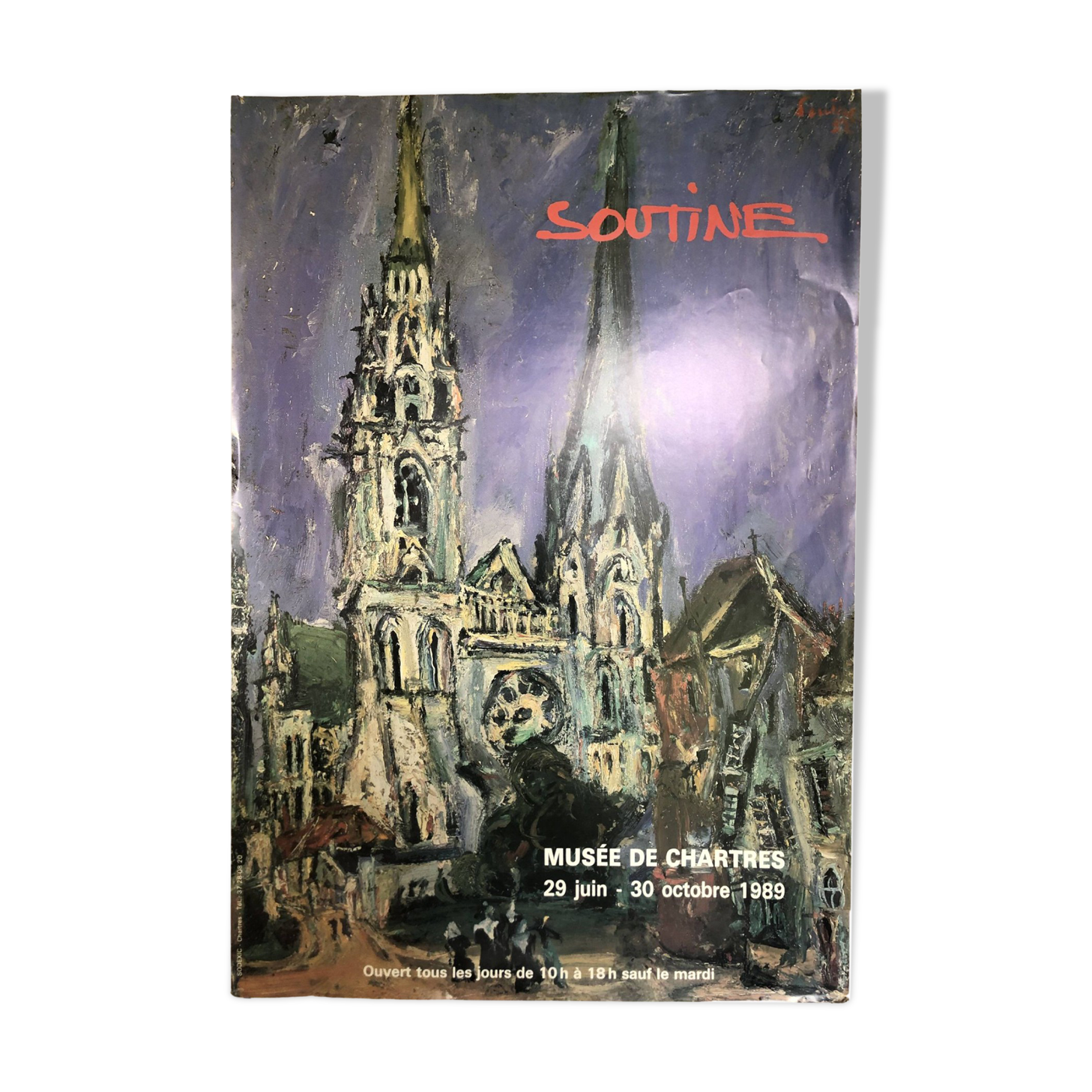Poster Soutine museum of Chartres 1989