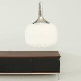 Lustre en verre opal de Peill & Putzler, Allemagne, 1960's