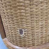 Vintage rattan sideboard with curved drawers, 1970s