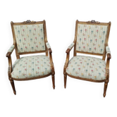 Pair of old Louis XVI style armchairs