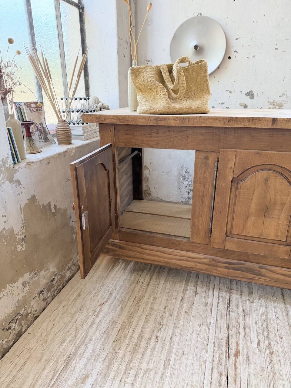 Rustic sideboard XXL 4m solid oak 1950