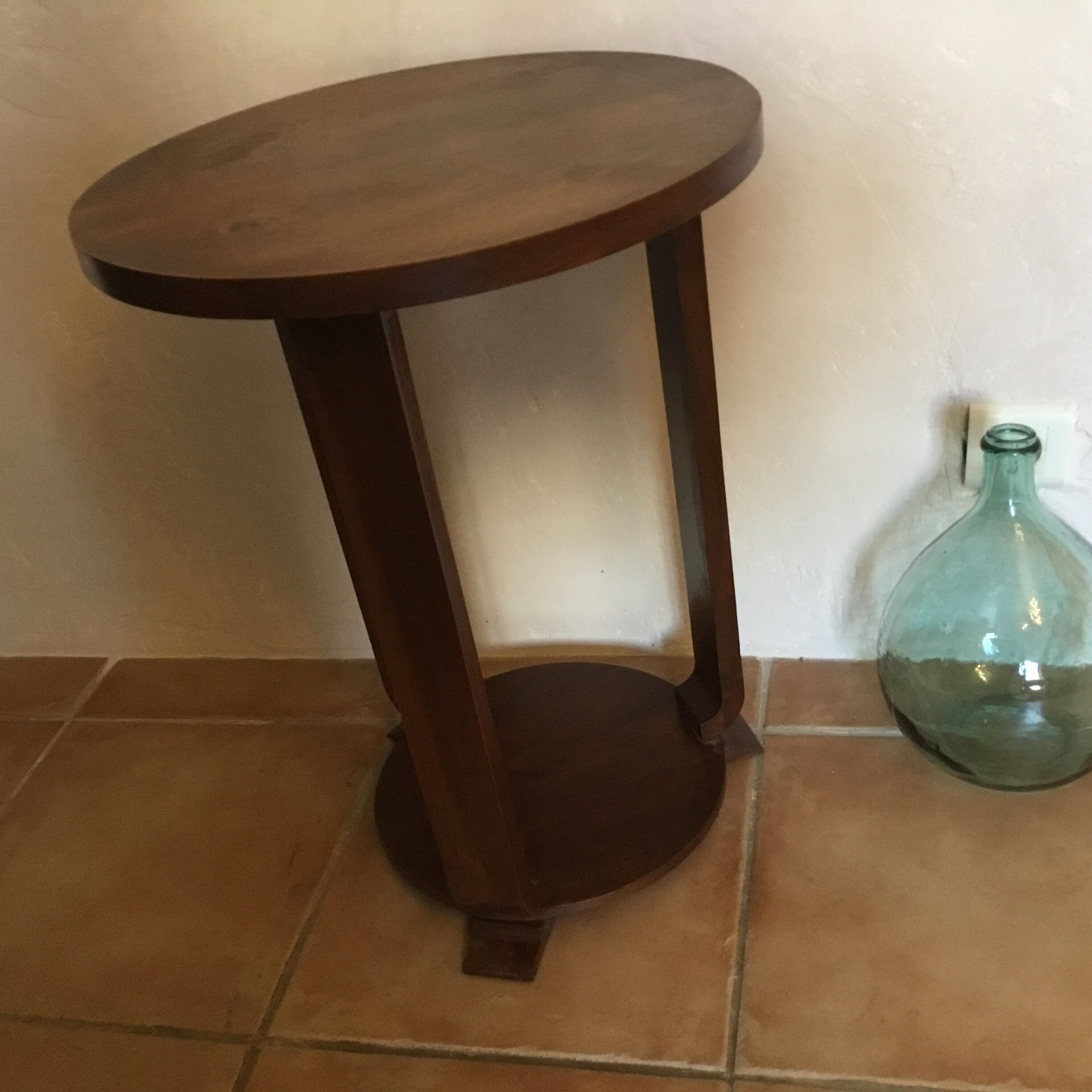 Wooden art deco style side table