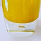 Vintage yellow transparent gradient ovoid vase