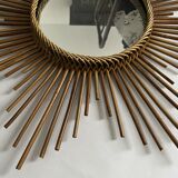 Rattan sun mirror