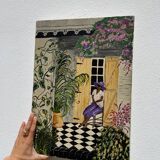 Native painting winter garden oil painting on canvas