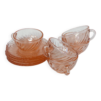 Luminarc Rosaline coffee cups