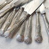 10 Vintage Rocaille Style Metal Knives