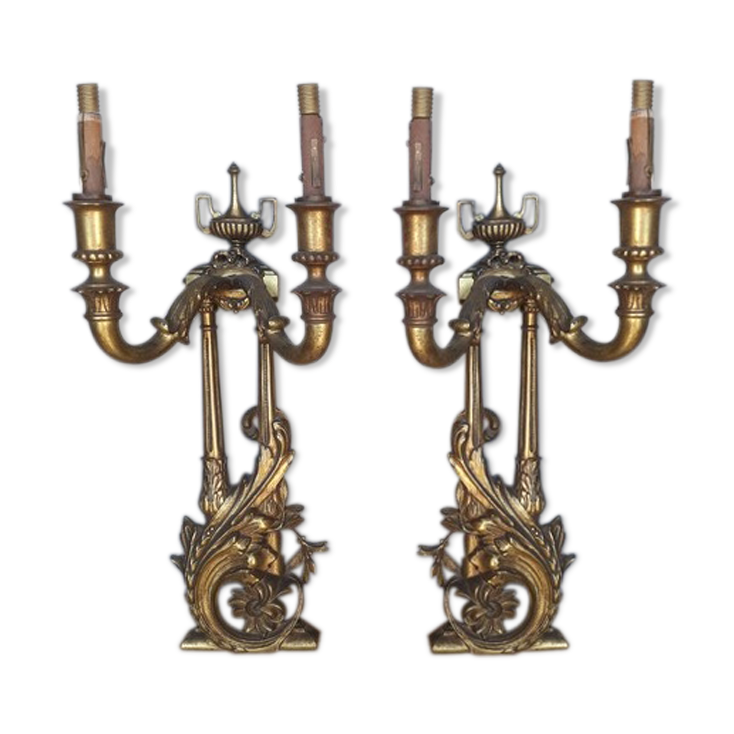 Paire d'applique en bronze st Louis XVI ep XIXem