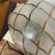 Vintage capiz shell wall light half moon 1950s 1960s