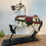 Wooden carousel horse