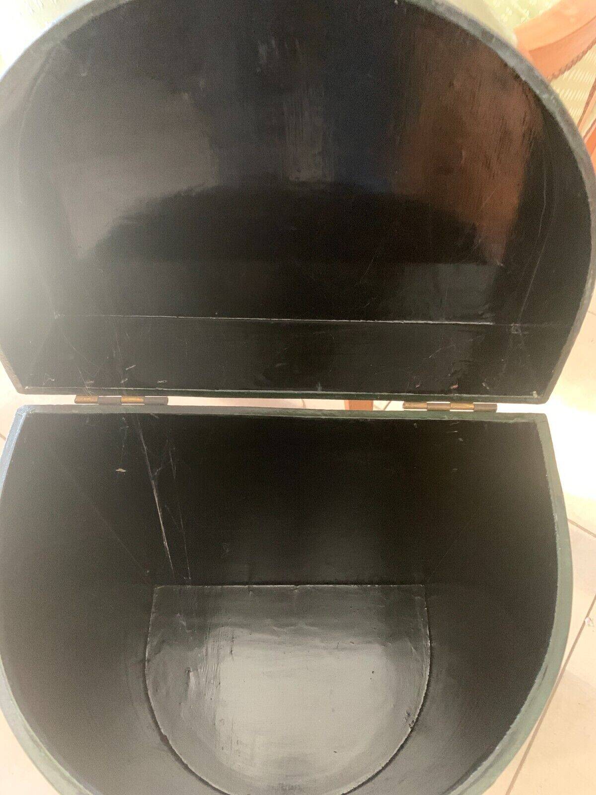 Box painted in half moon 20th century storage chest