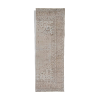 Distressed turkish oushak rug runner 100 x 285 cm