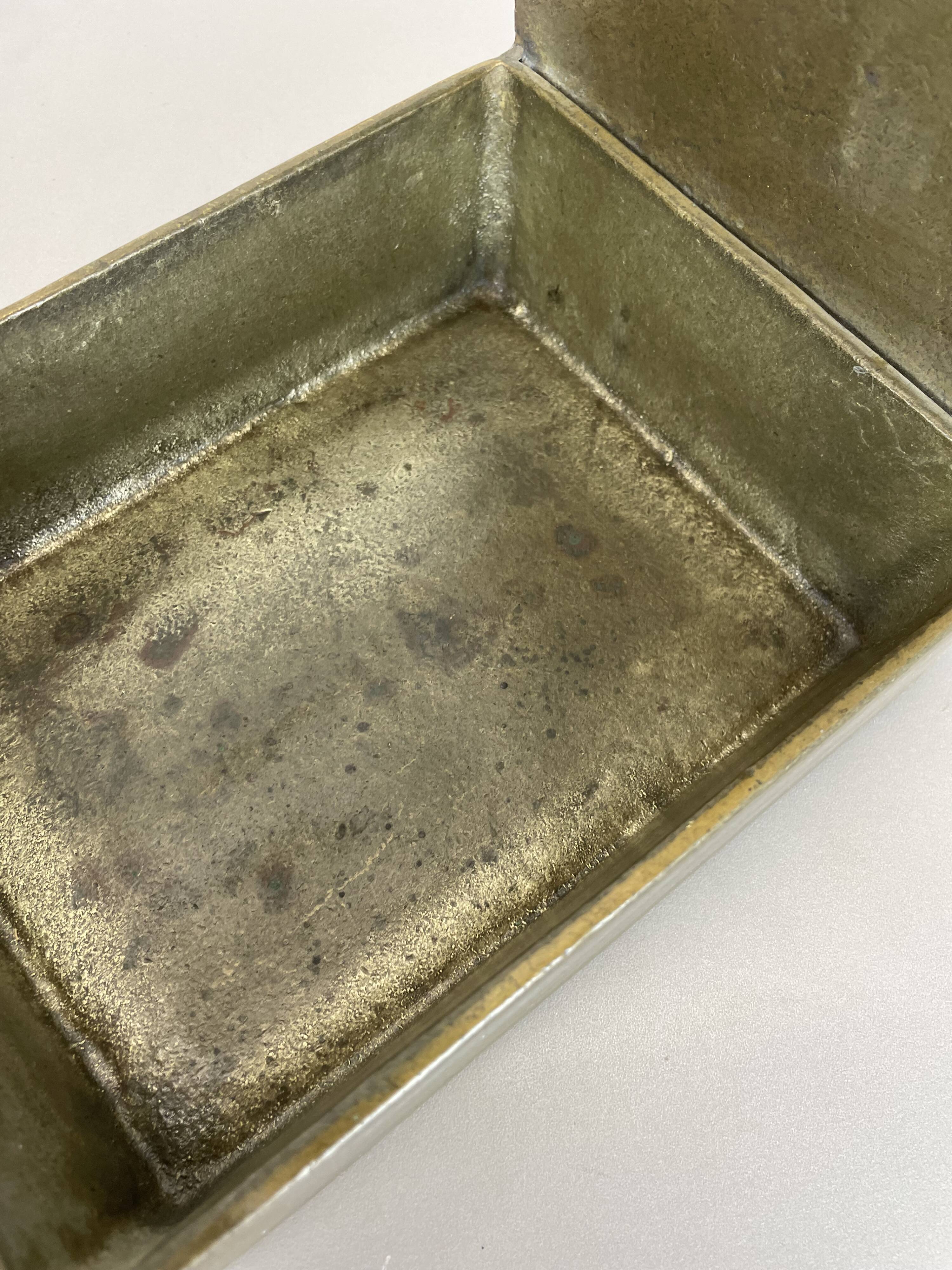 Hollywood Regency Solid 7.5kg Brass Brutalist Floral Umbrella Stand, Italy 1970s