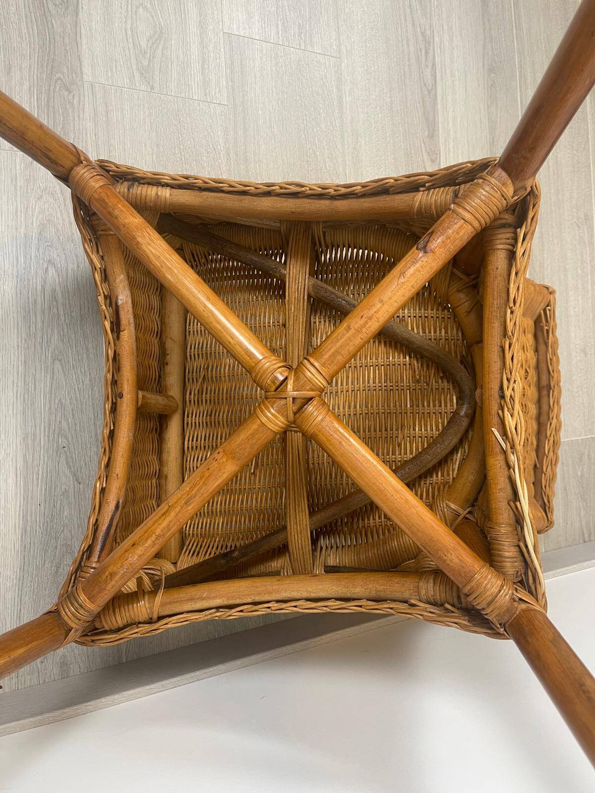 Vintage Rattan Lounge Chair (3 available)