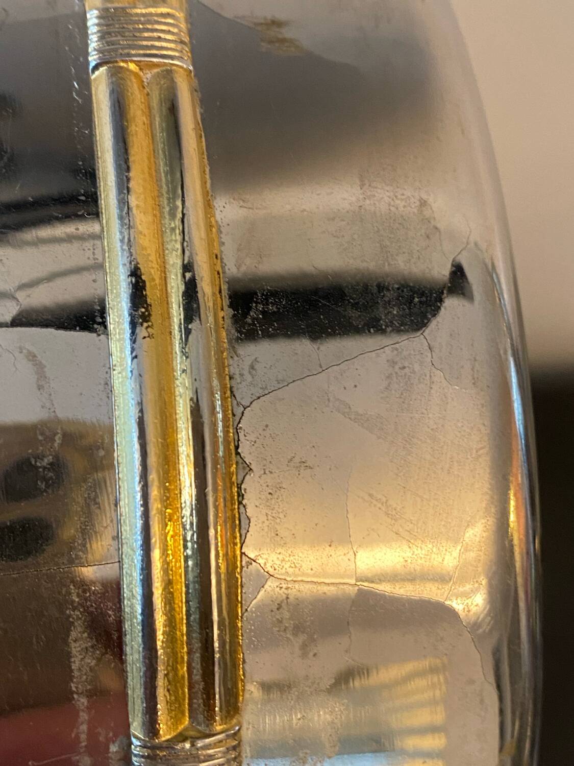Vintage 60/70 et rare seau à glce ou caviar gucci en métal argenté