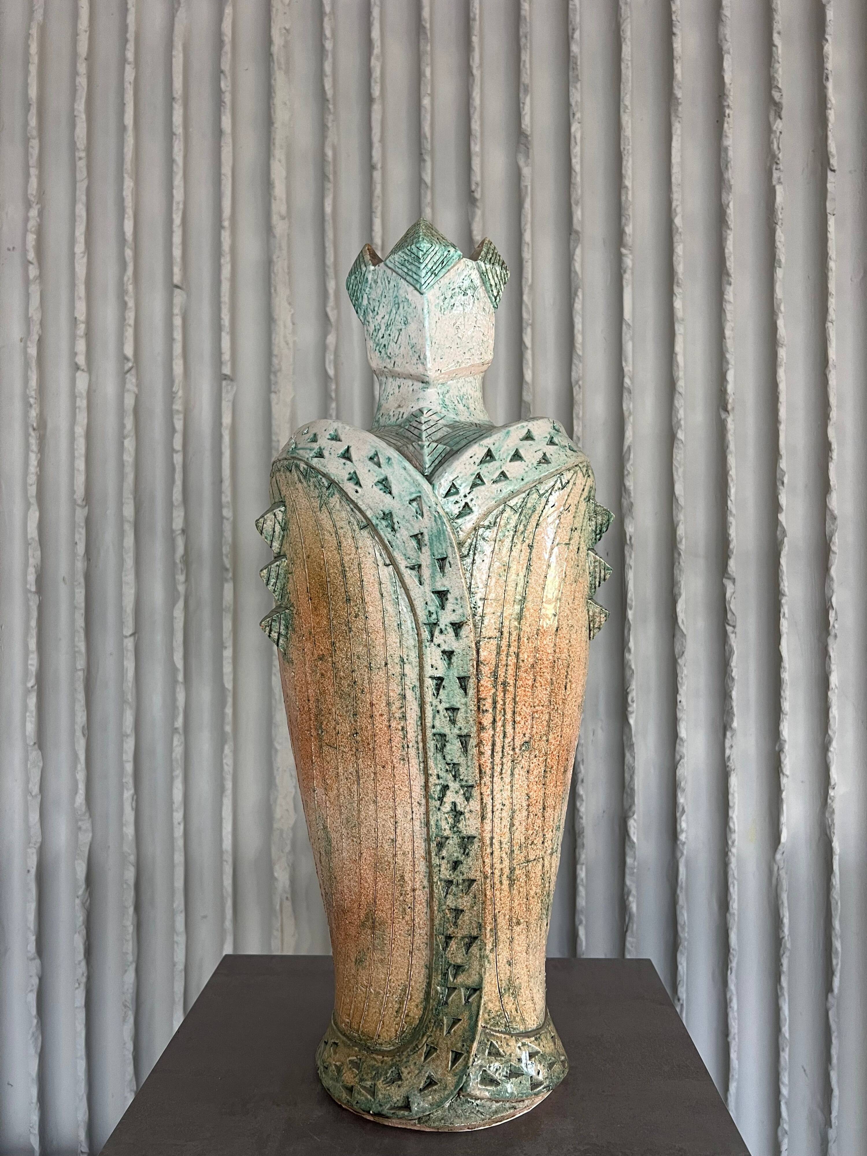 XXL (40-80cm) ceramic chess set by Maria Kenarova