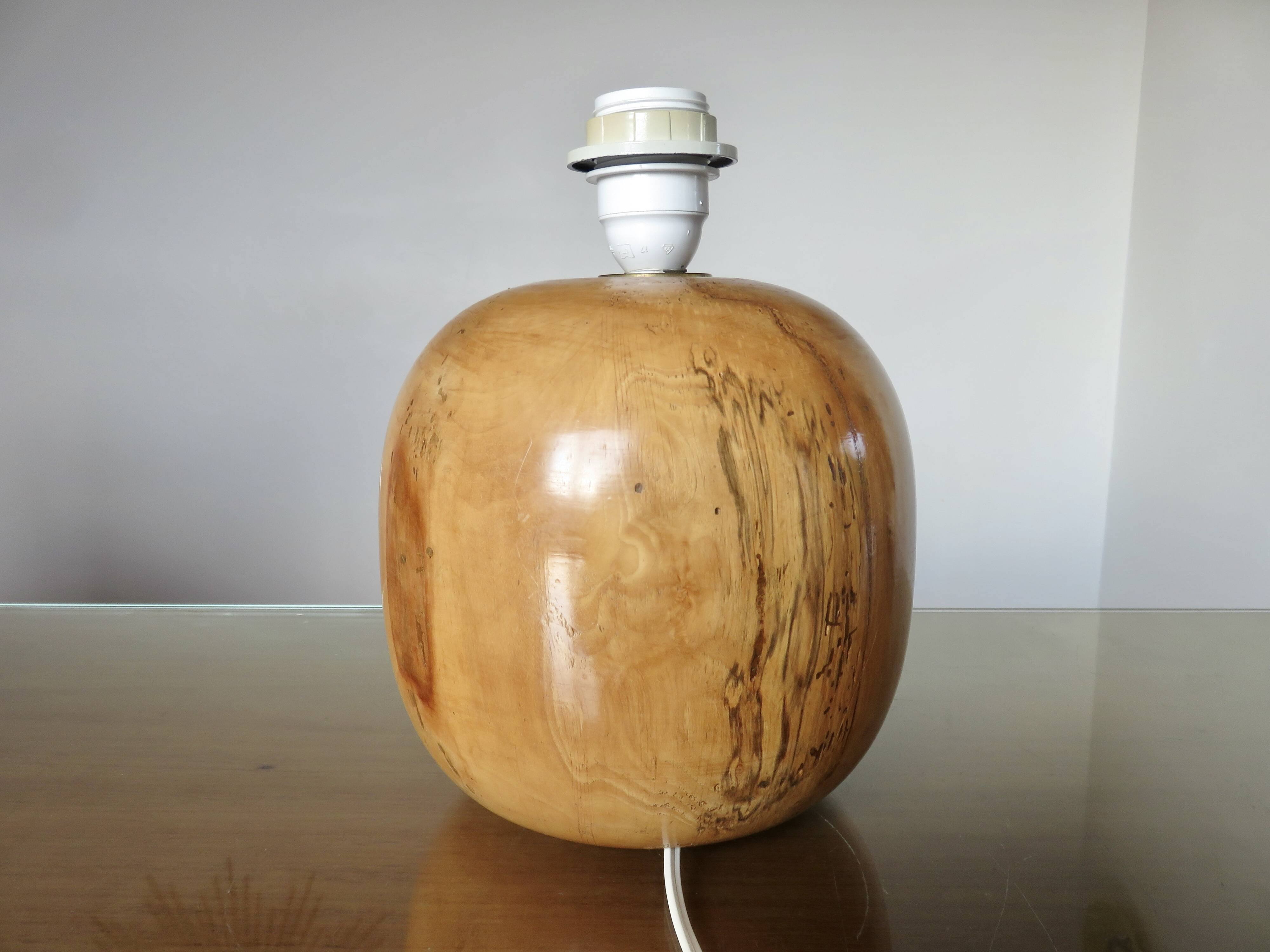 Elm lamp, French work, 70s-80s