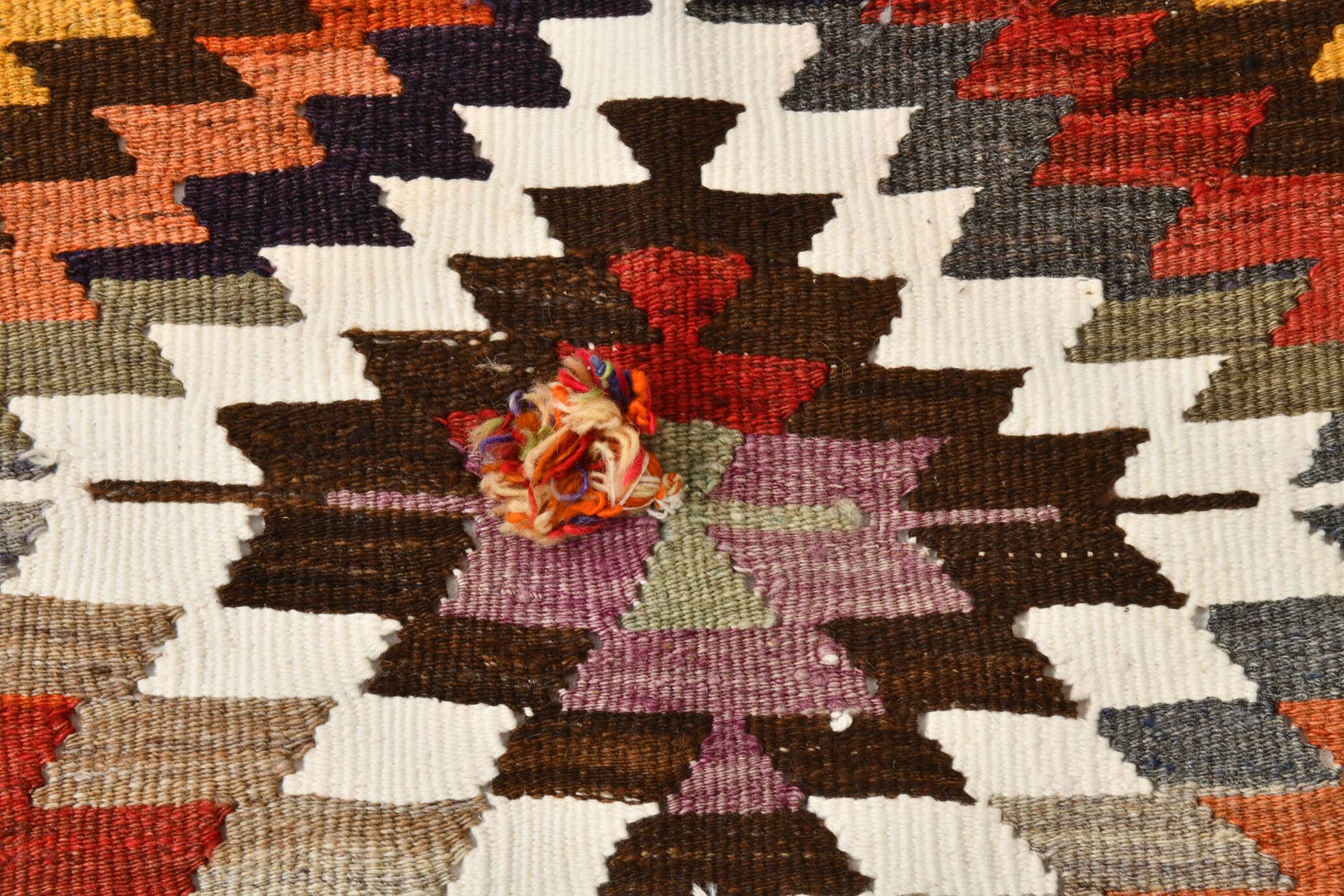 Multicolor Geometric Handmade Kilim Rug, 102x148Cm