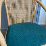 Wooden and cane chair