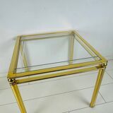 3 tables en laiton, 1980